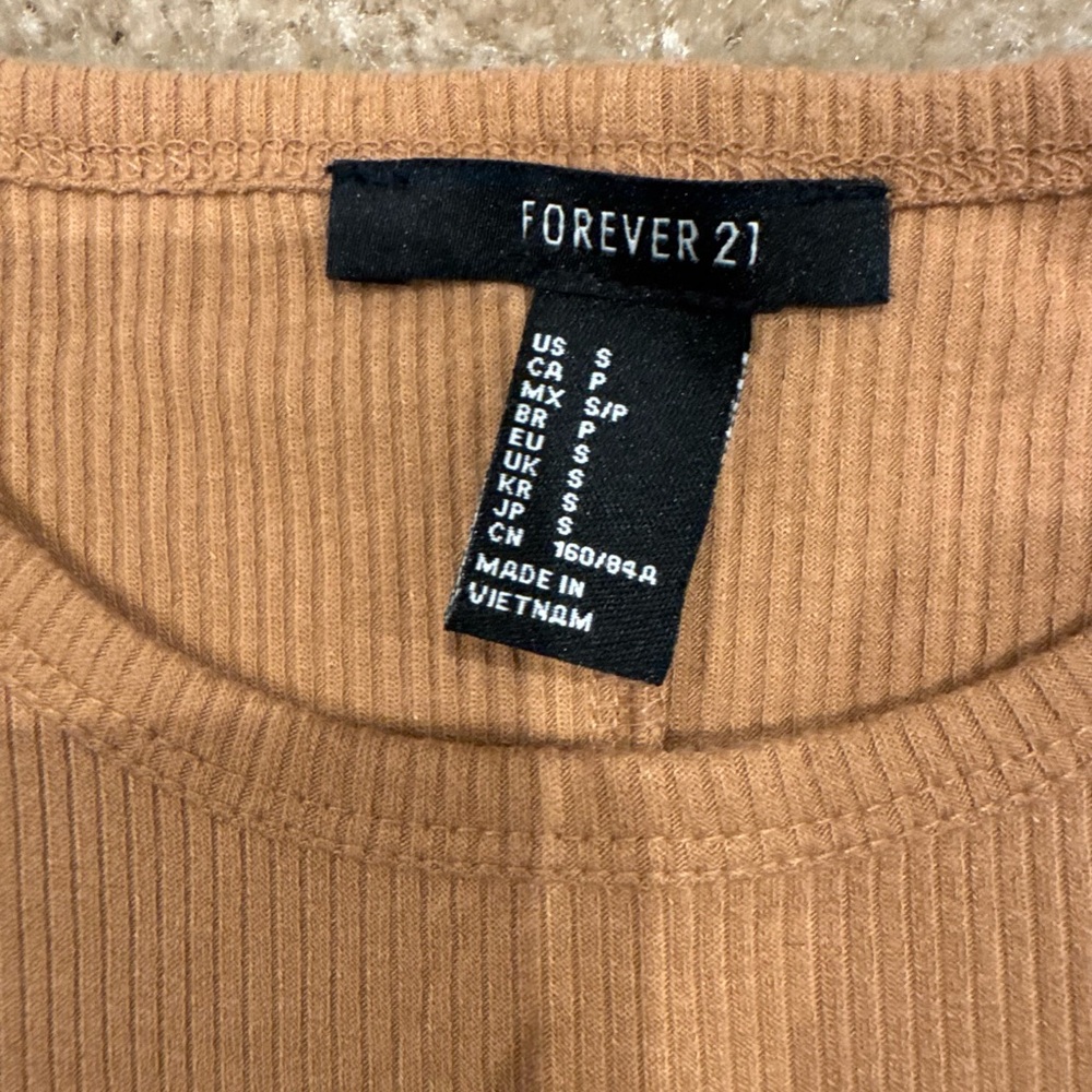 Forever 21 Camel Ribbed Top - Picture 2 of 2